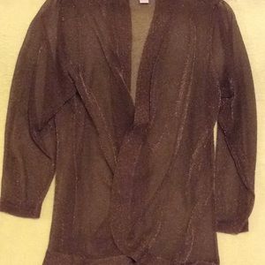 Chico’s brown sheer top size 2